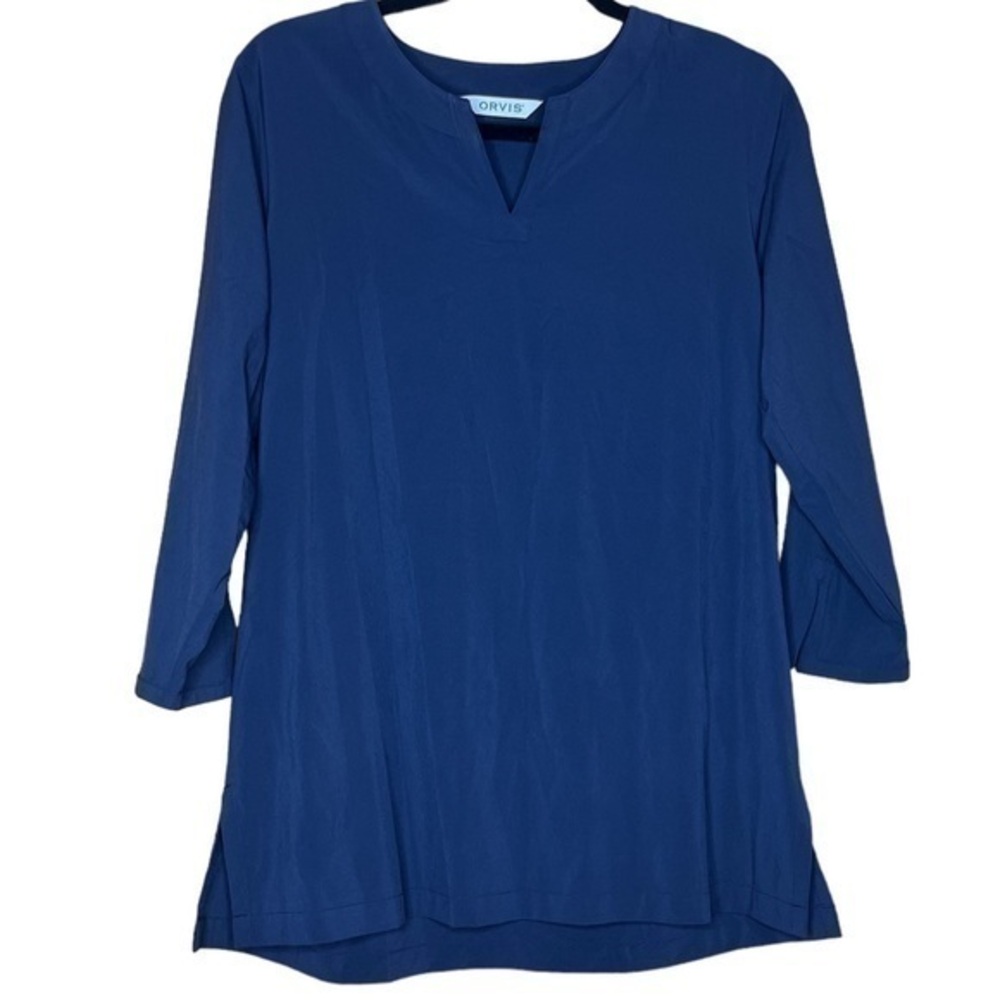 NWT Orvis navy blue top M